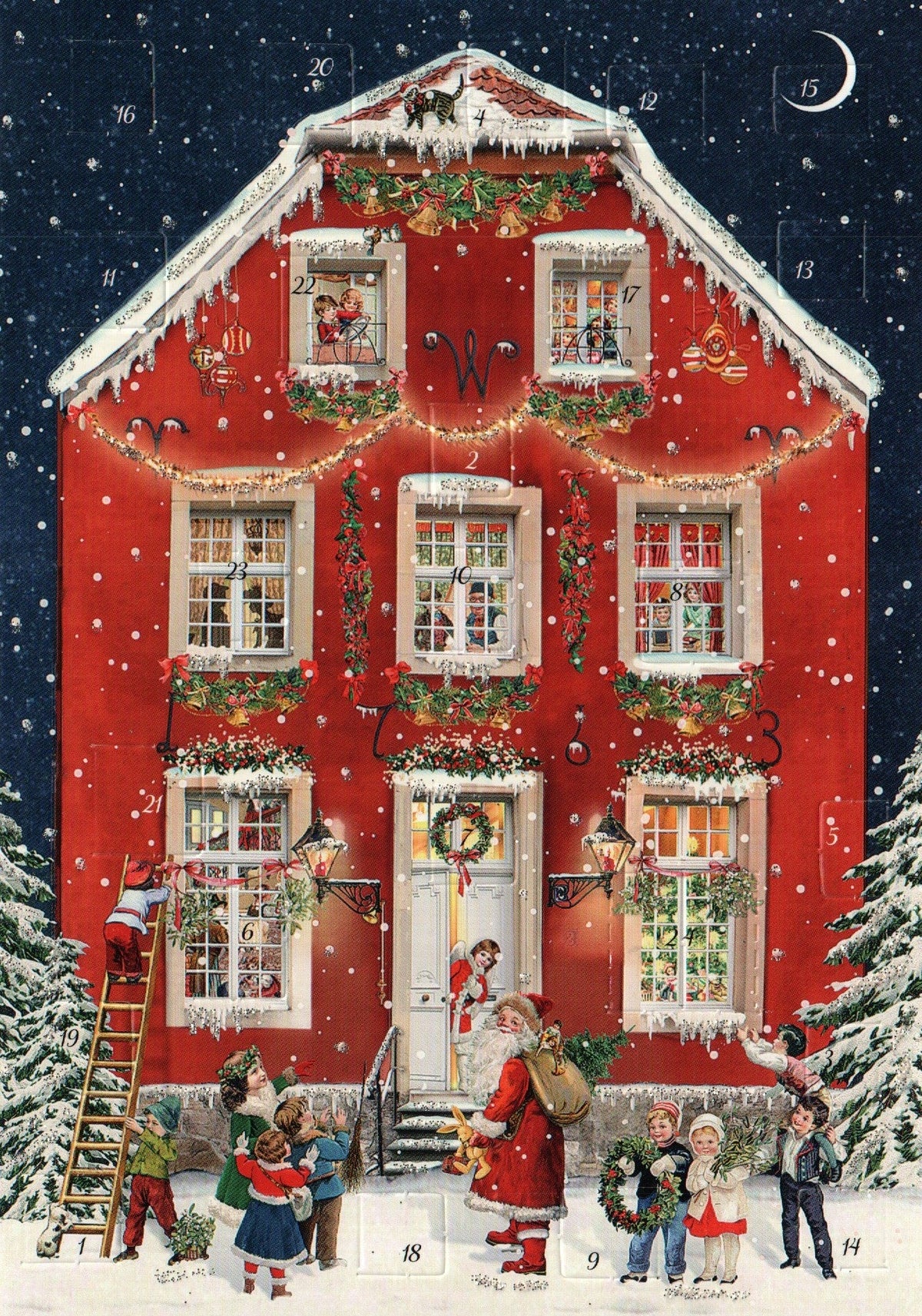 Victorian Christmas Houses Advent Calendar - Red House