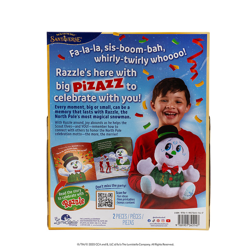 SnoStax Razzle the Snowman Plush and Book