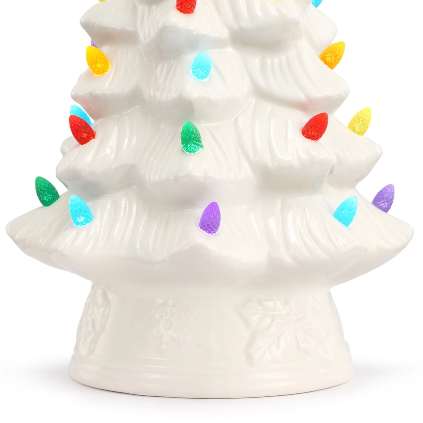 Ceramic Christmas Tree - White - 12 inch