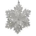 Frosted White Snowflake Ornament - 5 Inch