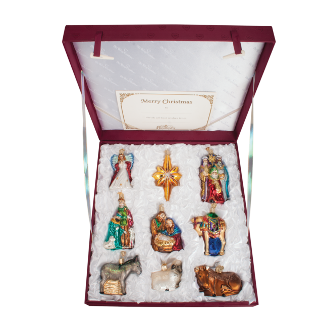 Old World Christmas Nativity Collection Glass Ornaments Set Of 9