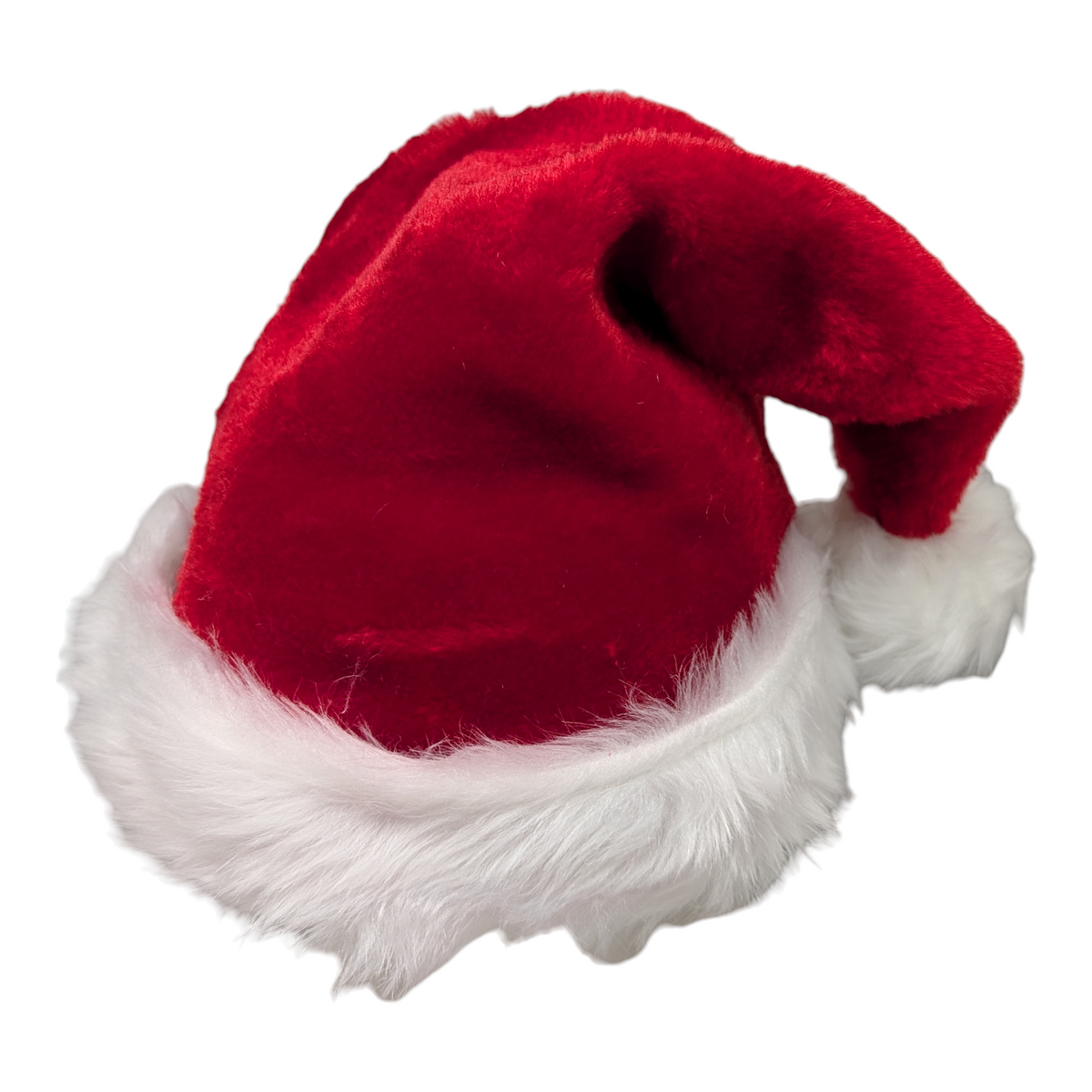 Classic Plush Santa Hat With Fur Cuff and Pom-Pom