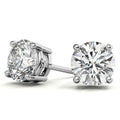AGI Certified 2.00 CTW Lab Grown Diamond Stud Earrings | G Color VS Clarity