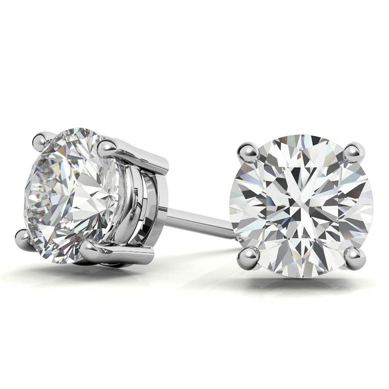 AGI Certified 2.00 CTW Lab Grown Diamond (G/VS) Stud Earrings in 14K Yellow or White Gold