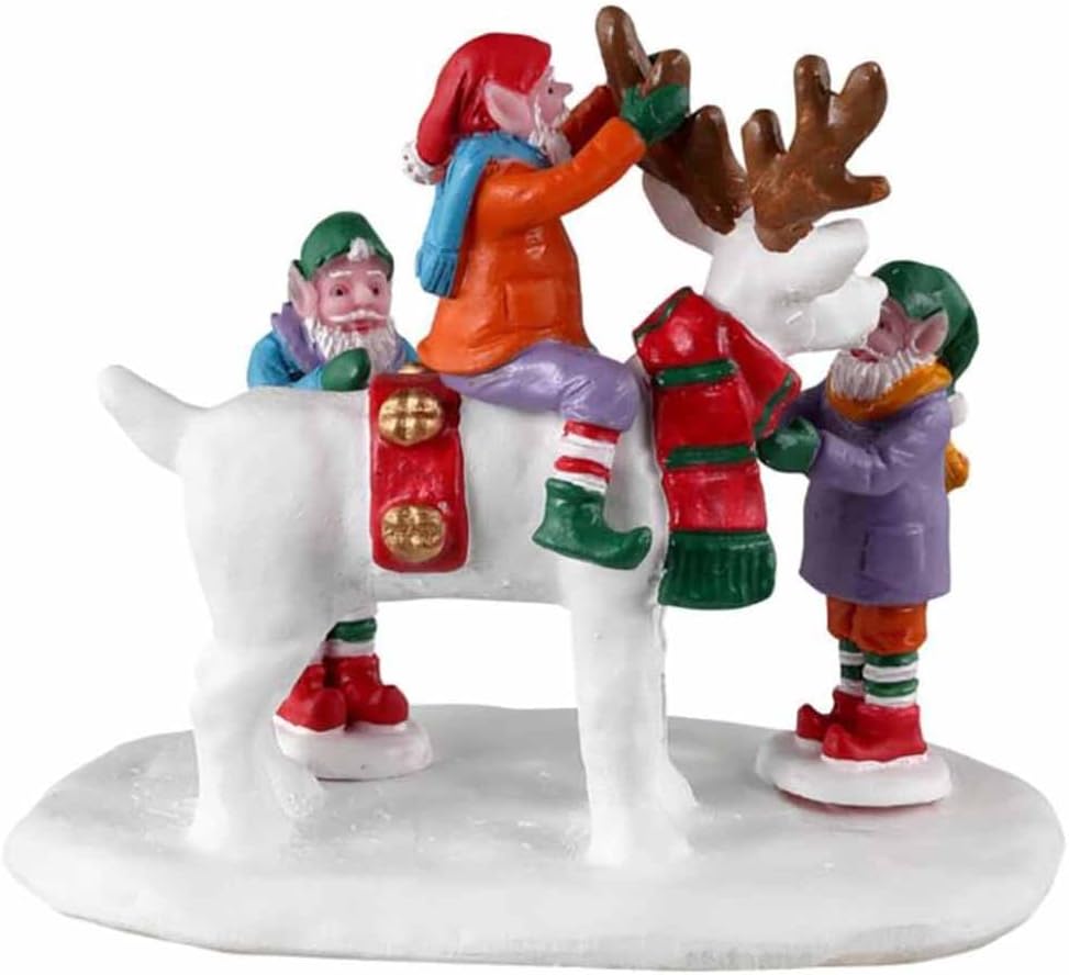 Reindeer Snowman Figurine