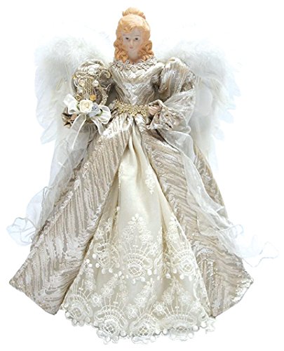 Silver Elegant Angel Tree Topper - 16"
