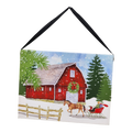 Fiber Optic Lighted Canvas Art - Horse Drawn Sleigh