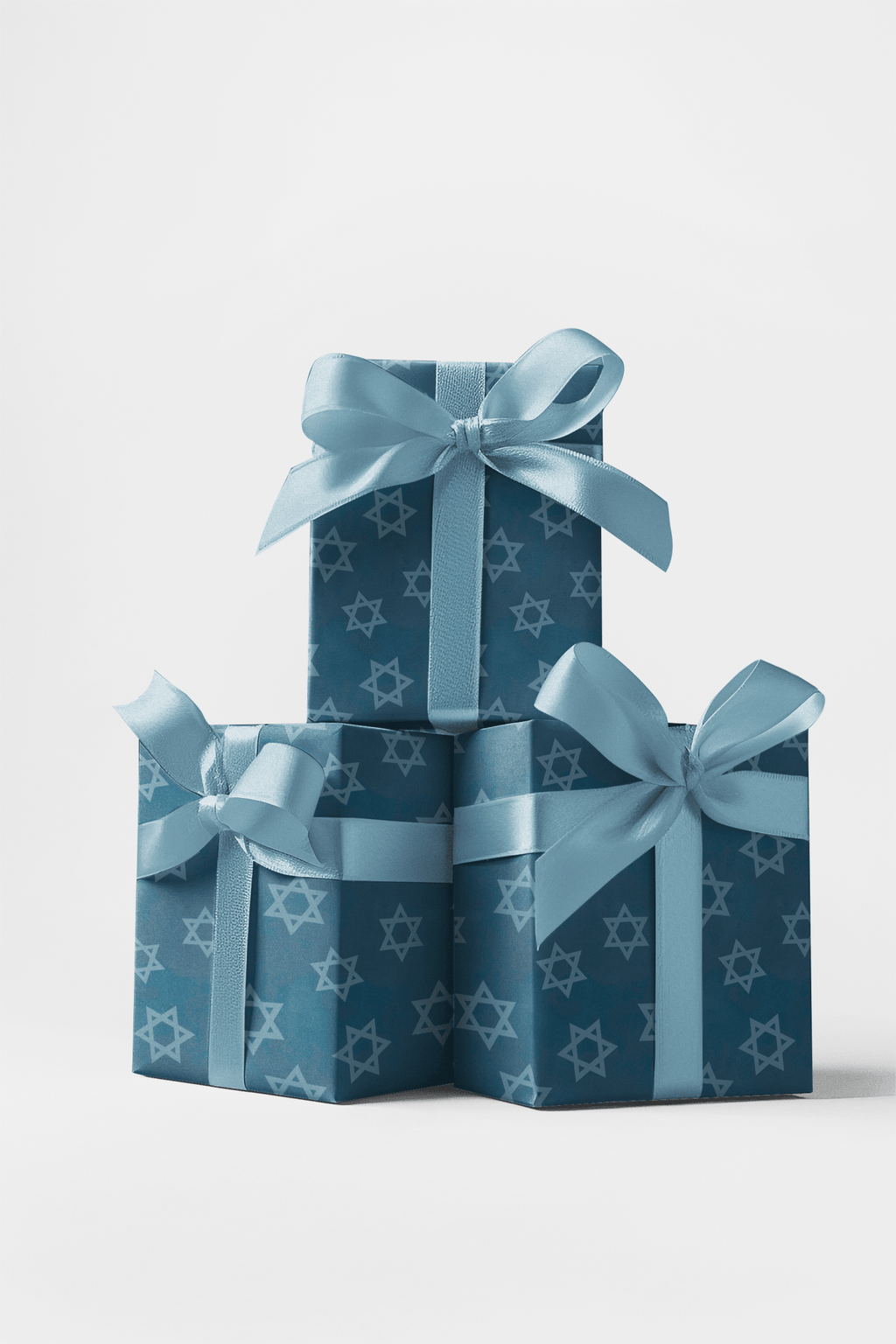 Shining Stars of David Wrapping Paper