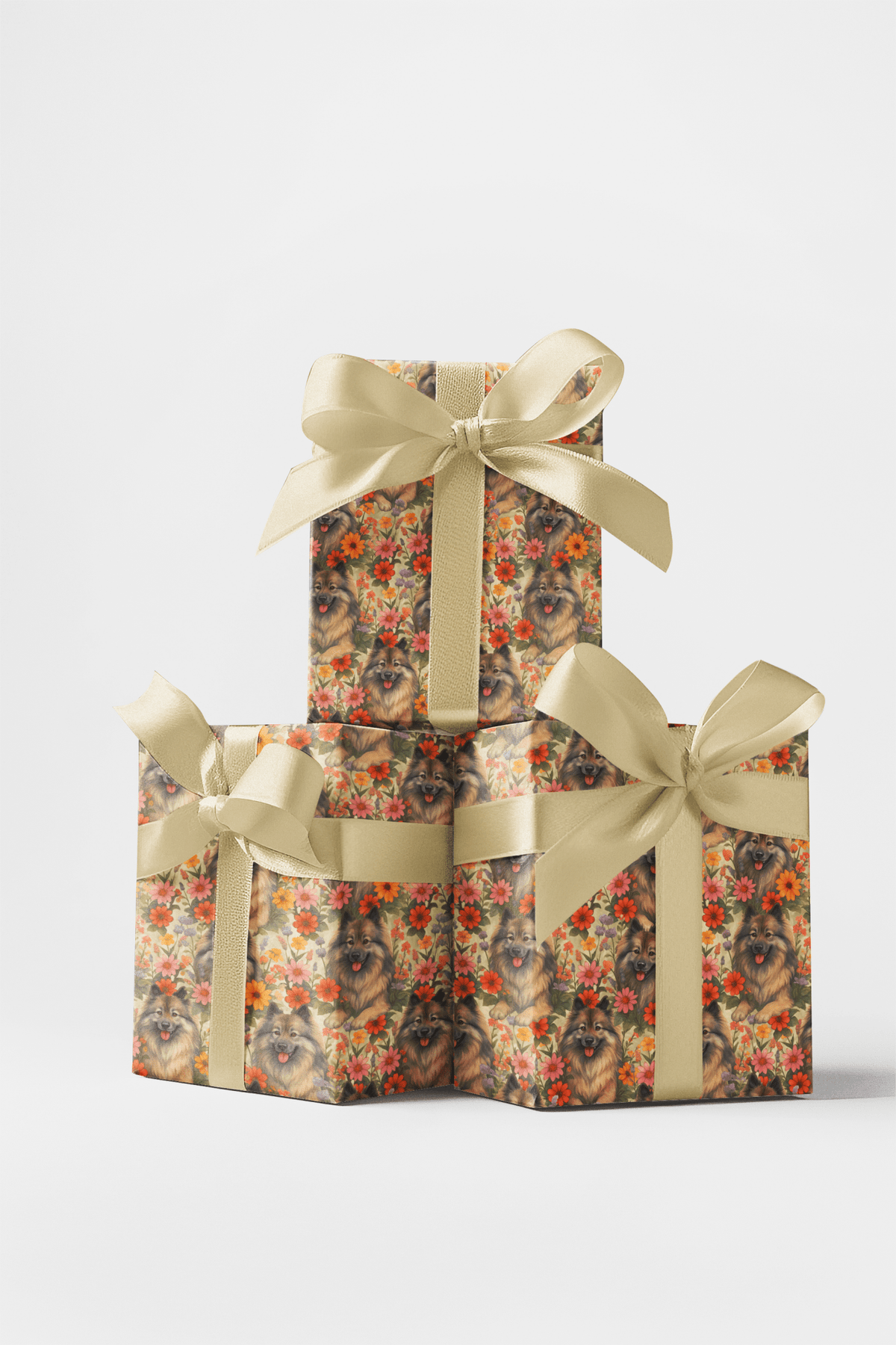 Garden Keeshond Wrapping Paper