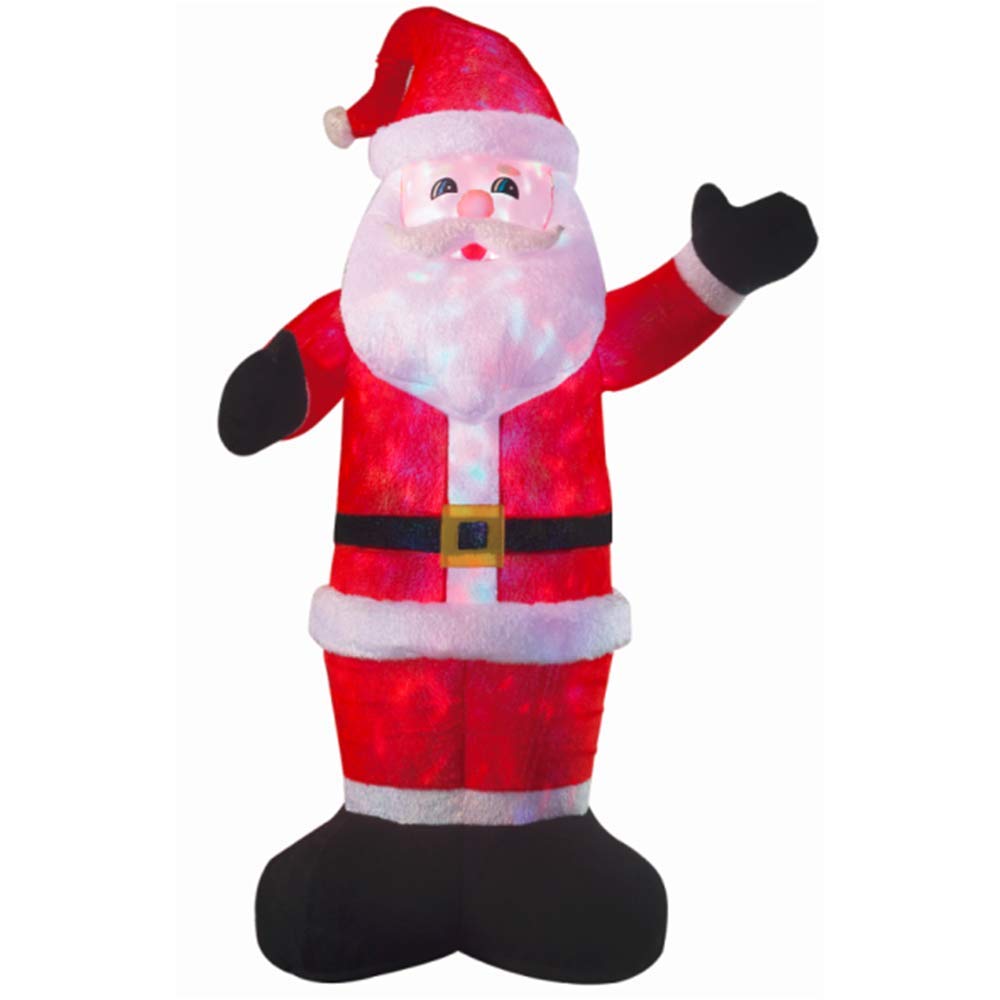 8 Foot Large LED Lighted Inflatable Plush Santa