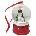 Charming Kitty Snow Globe Ornament - Grey Cat