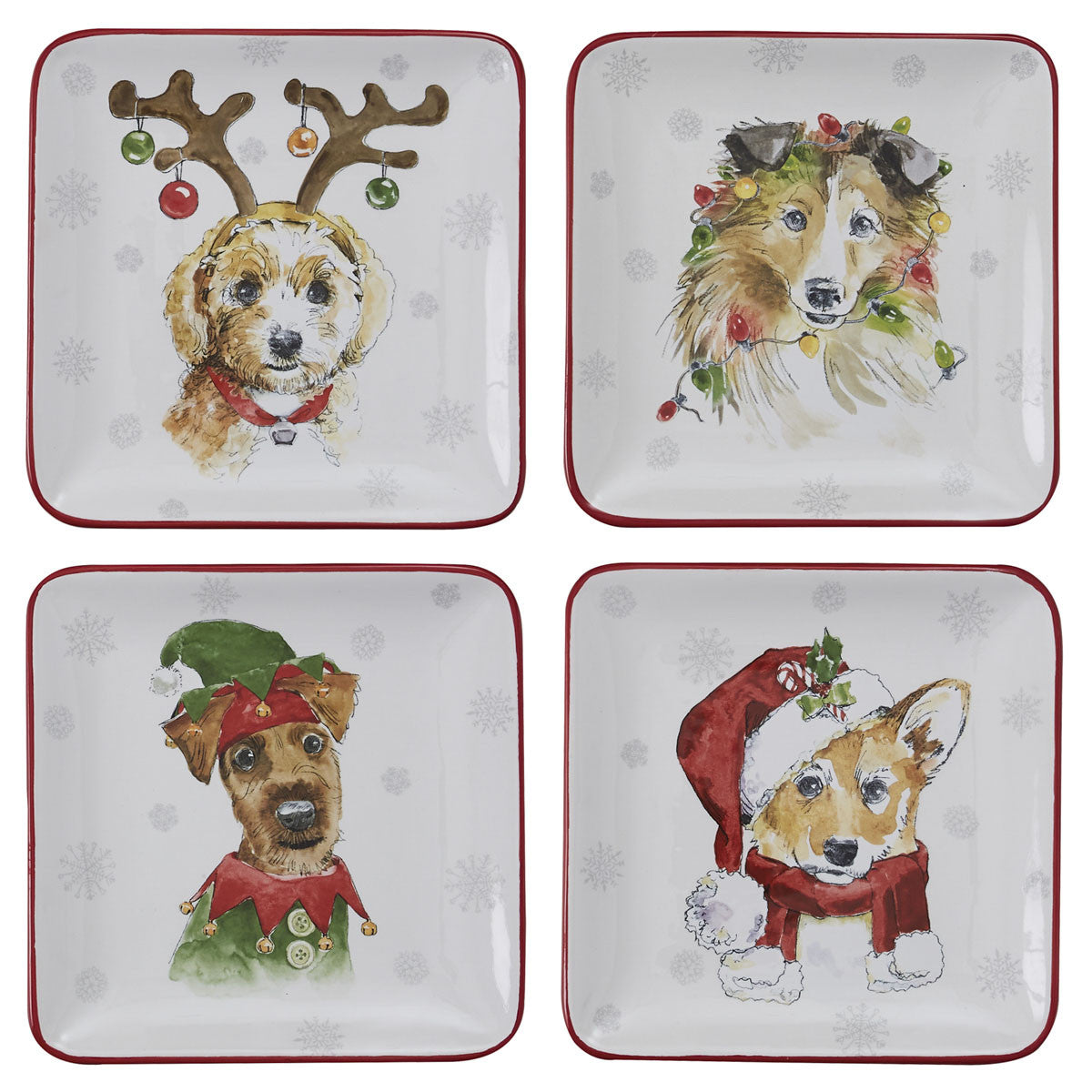Holiday Paws Salad / Dessert Plate -