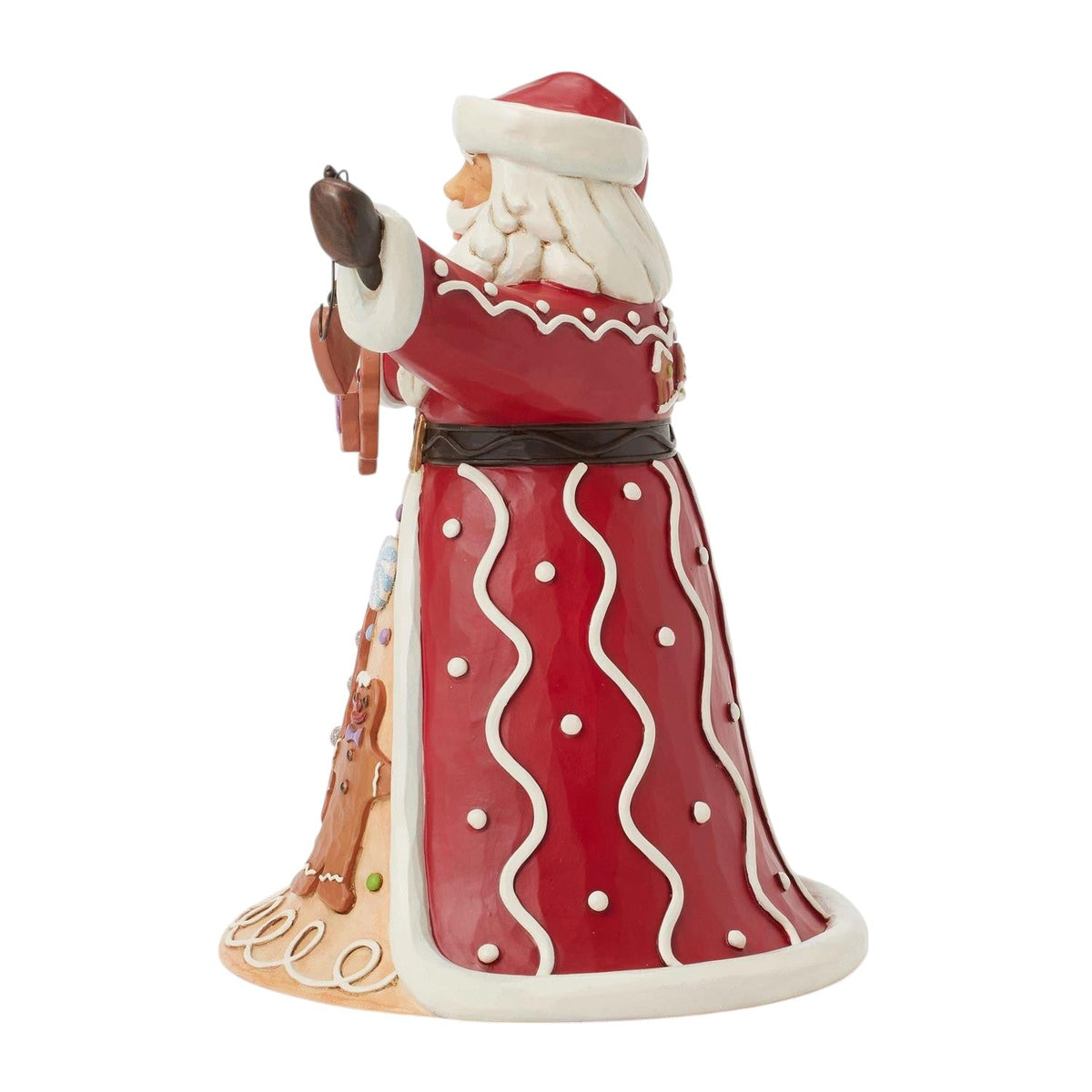 Santa with Gingerbread Garland Figurine