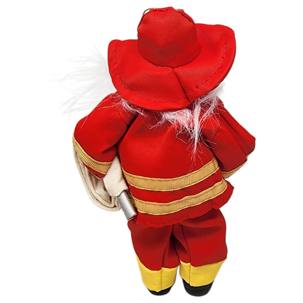 Heroic Firefighter Santa Figurine Ornament - 9 inches