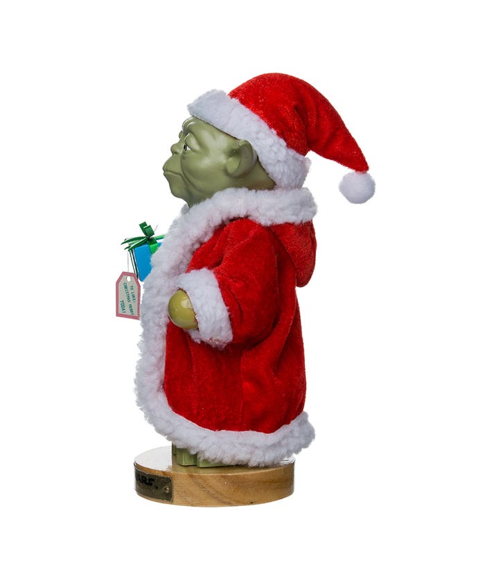 Jolly Yoda in Santa Robe Nutcracker