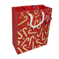Candy Canes on Red Gift Bag