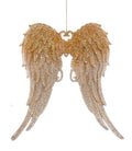 Gold and Silver Glitter Angel Wings Acrylic Ornament -