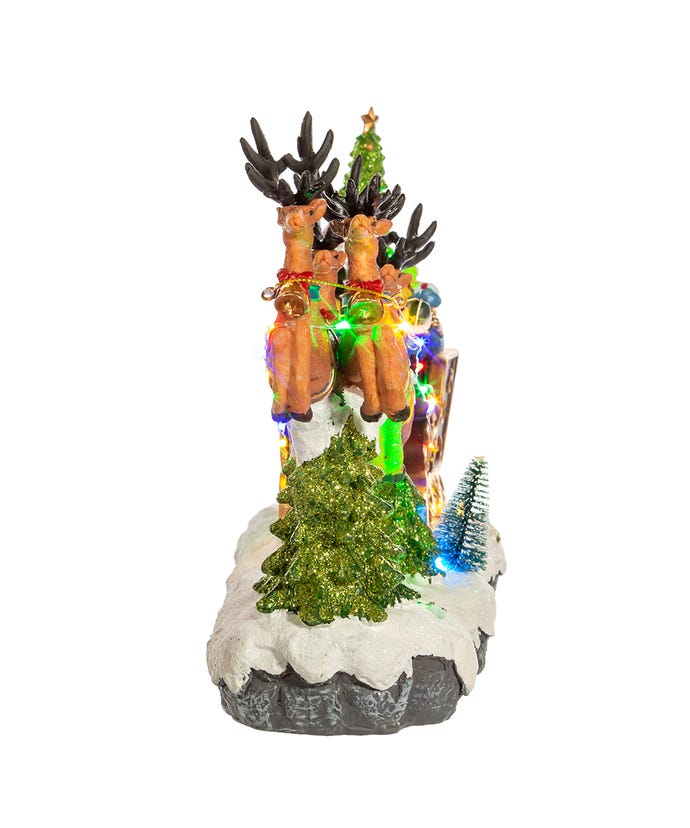 LED Musical Santa and Sleigh Table Piece