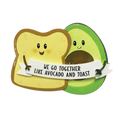 Avocado & Toast Couple Personalized Christmas Ornament