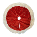 Gold Accented Regal Tree Skirt - Red