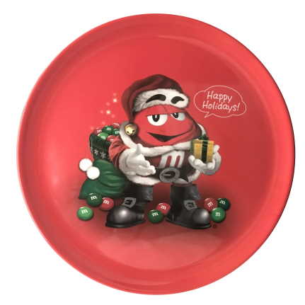 M&M Melamine Holiday Serving Tray - Red