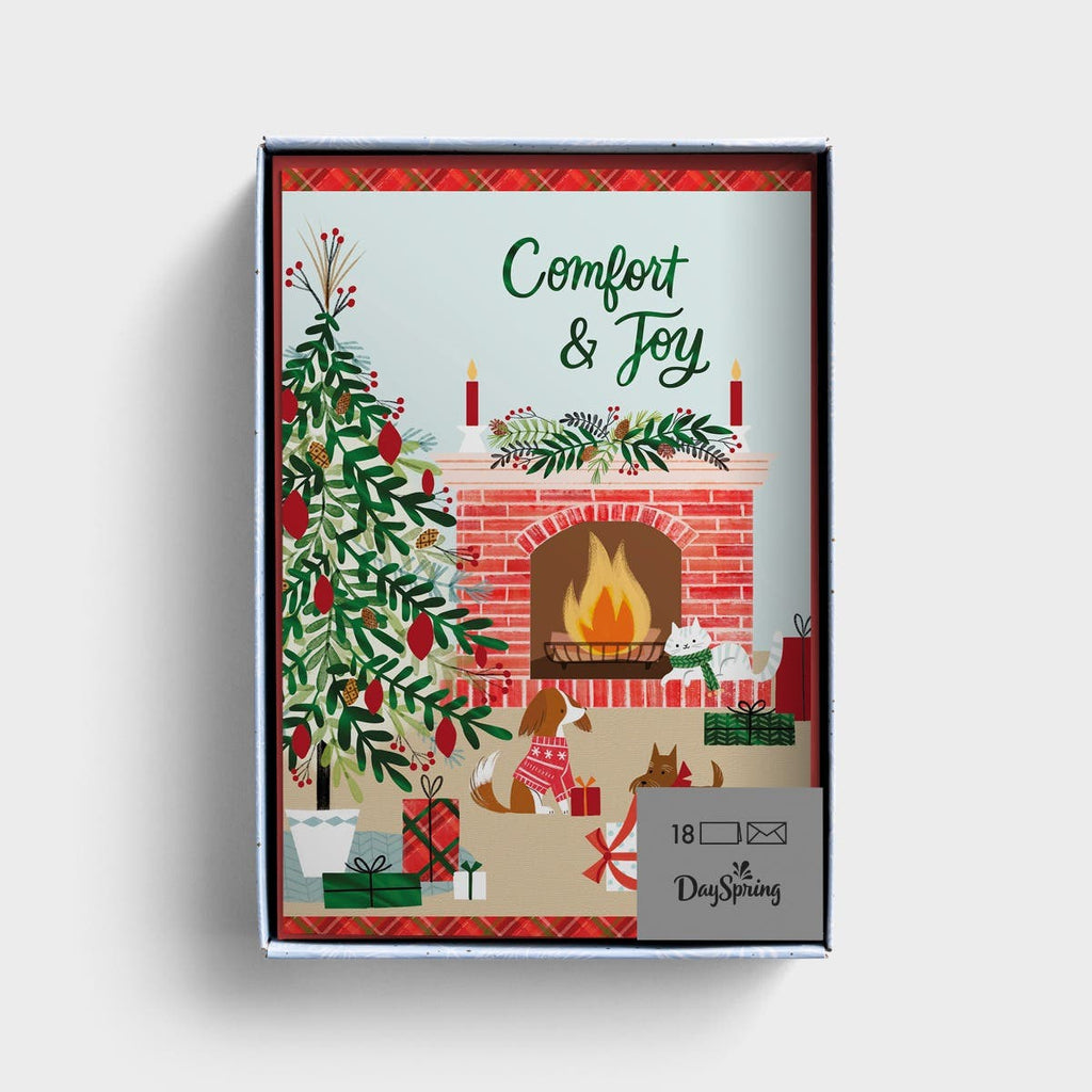 Comfort & Joy - 18 Christmas Boxed Cards and Envelopes, KJV