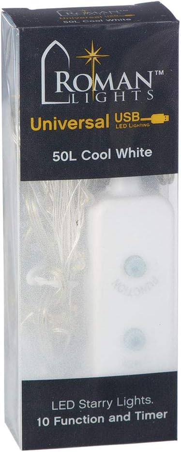 USB 50 LED (16 foot) Multifunction Starry Lights - Cool White