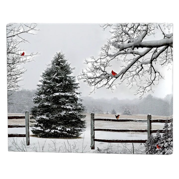 Lighted 16x20 Canvas Print - Christmas in the Meadow