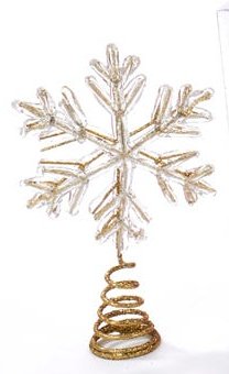 Miniature Snowflake Tree Toppers - Gold