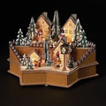 LED Star Shape Wooden Village Scene